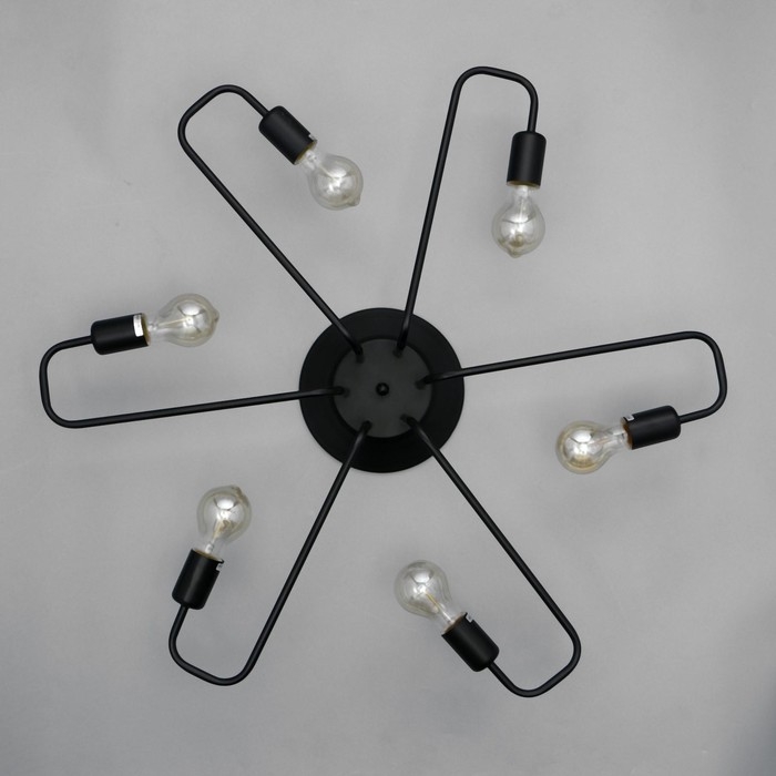 Люстра "Клауд" 6х40Вт E27 черный 82х82х16 см BayerLux