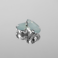 Стразы пришивные &laquo;Капля&raquo;, в оправе, 10 &times; 14 мм, 20 шт, цвет белый опал