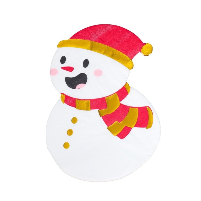 Новогодние салфетки бумажные &laquo;Снеговик&raquo;, 2 слоя, 20 шт.