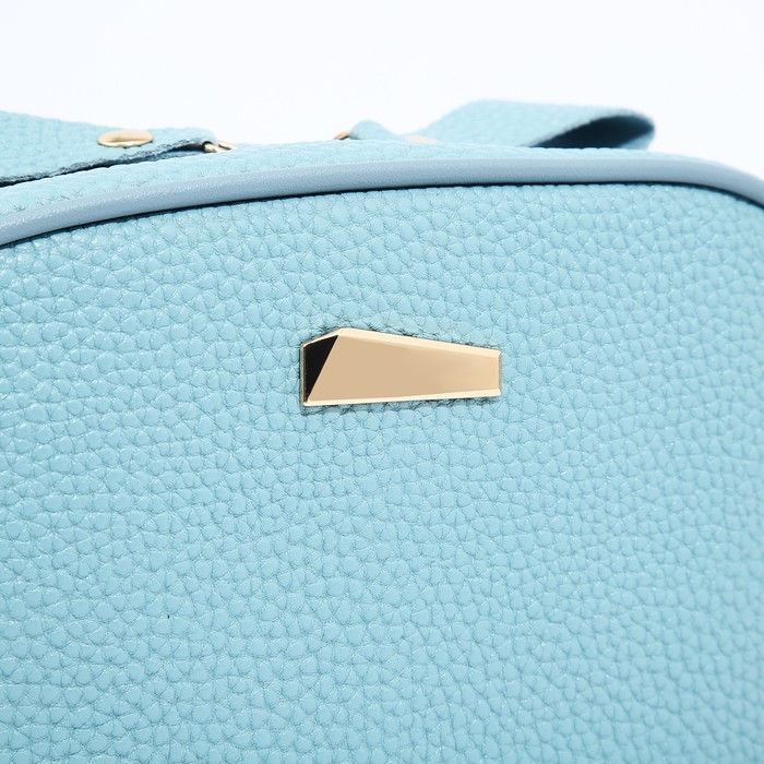 Сумка кросс-боди на молнии, цвет голубой