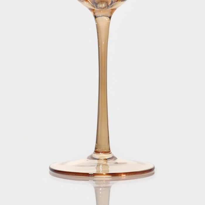 Набор бокалов для вина стеклянный Magistro &laquo;Иллюзия&raquo;, 550 мл, 10&times;24 см, 2 шт, цвет бронзовый