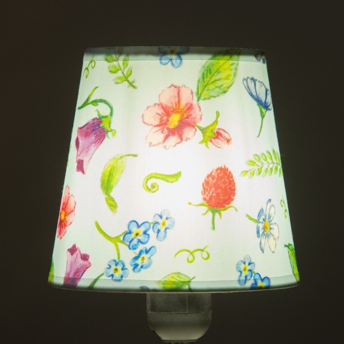 Абажур универсальный "Мелкие цветы"  прищепка14х14х13см