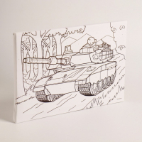 Картина по номерам для детей &laquo;Танк&raquo;, 20 х 30 см