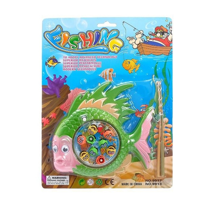 Рыбалка заводная &laquo;Морские жители&raquo;: 9 рыбок, 2 удочки, МИКС