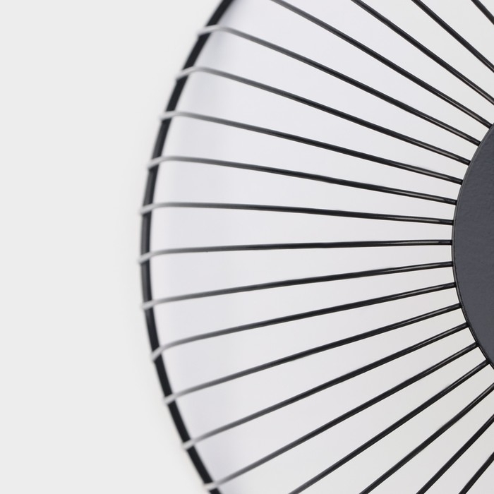 Фруктовница Доляна &laquo;Лайн&raquo;, 26&times;26&times;12,5 см, чёрный