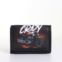 Кошелёк детский на липучке &laquo;Выбражулька&raquo;, цвет чёрный