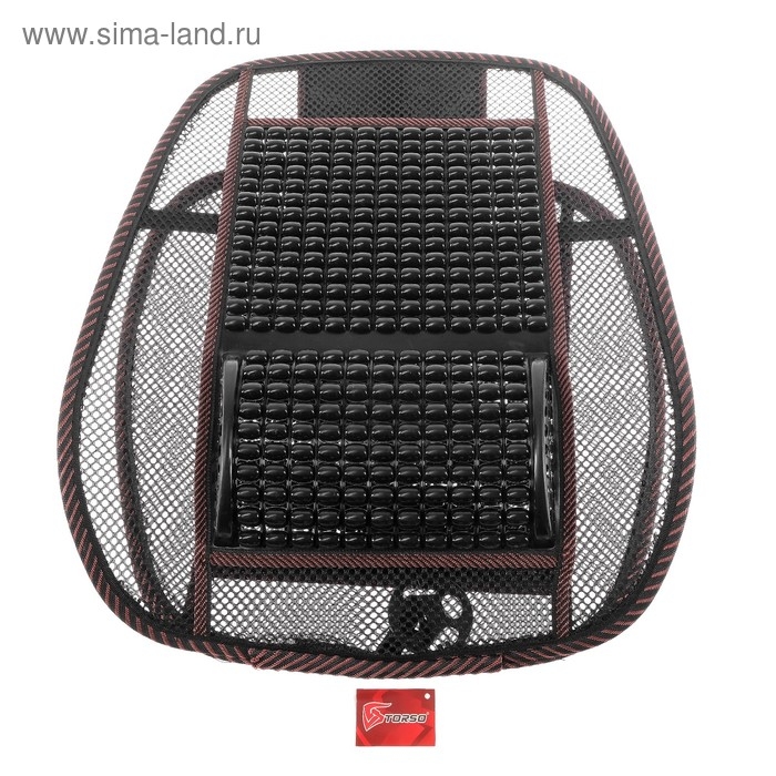 Накидка-массажёр на сиденье TORSO, 123&times;47 см, с поясничной опорой, коричневый