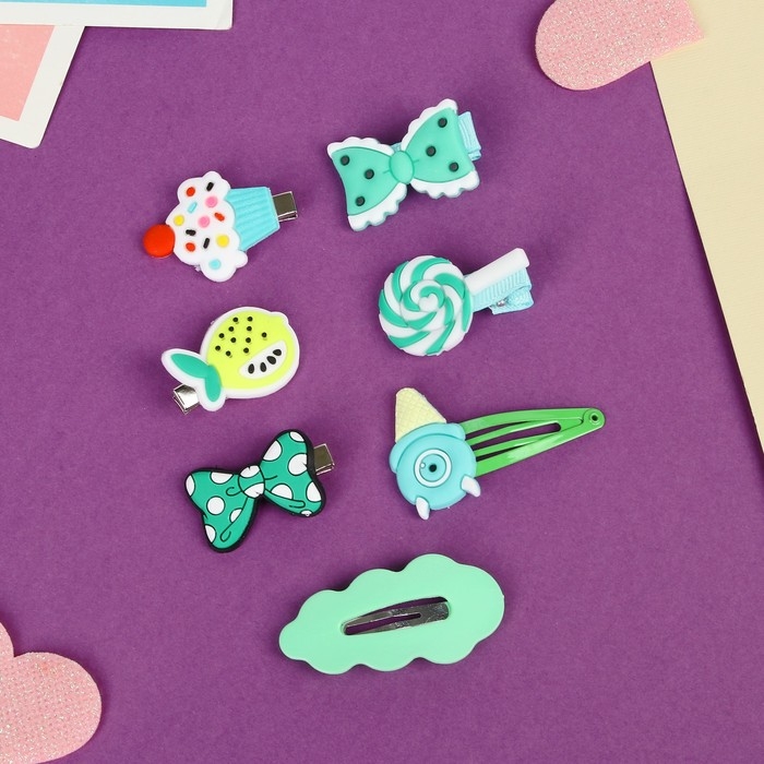 Набор для волос "Маленькие радости" (14 шт) авокадо, зелёный