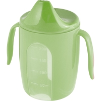 Поильник детский с твёрдым носиком &laquo;Follow Me&raquo;, 200 мл., с ручками, цвет зеленый