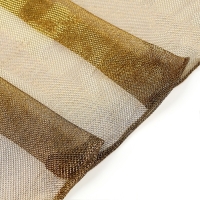 Лоскут трикотаж &laquo;Кольчуга&raquo;, мелкая сетка, золото на черном