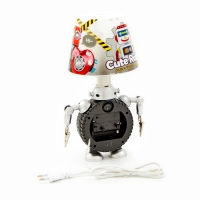 Часы с подсветкой "Робот" детские настольные, плавный ход, на батарейках АА