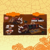 Грузовик инерционный &laquo;Динозавр&raquo;, с 3 машинами, световые и звуковые эффекты