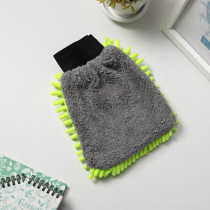 Варежка для деликатной уборки Raccoon, 22&times;15 см, 47 гр, микрофибра букли двухсторонняя