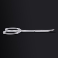 Ножницы маникюрные &laquo;Premium&raquo;, загнутые, узкие, 9,5 см, на блистере, цвет серебристый