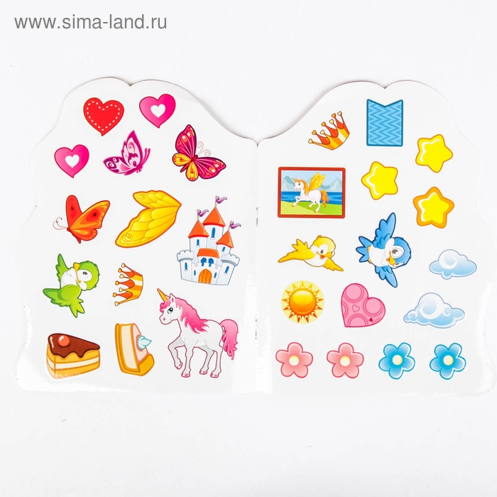 Раскраска с наклейками &laquo;Принцесса&raquo;, 16 стр.