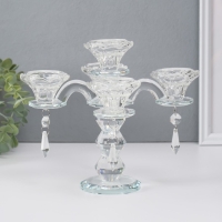 Подсвечник стекло на 5 свечей "Канделябр" 19х23х23 см