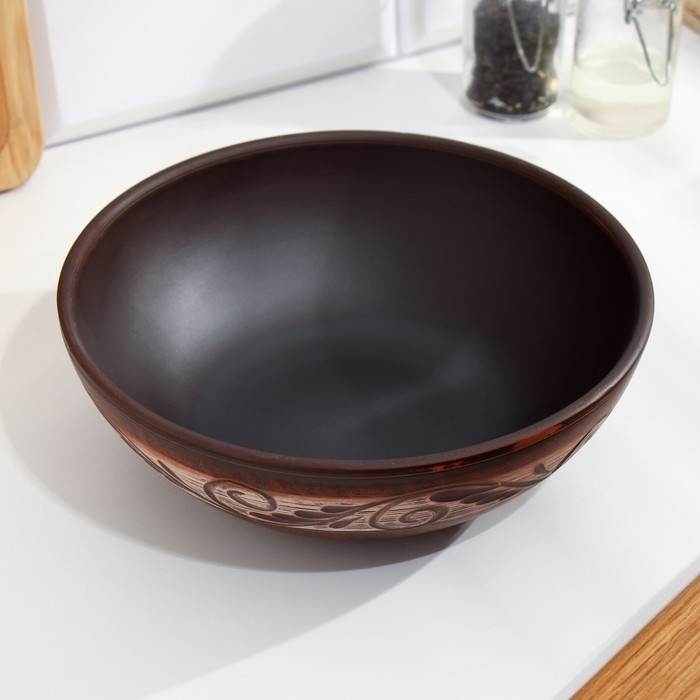 Салатник классический &laquo;Ангоб&raquo;, 1л, 6 х 18,5 х 18,5см