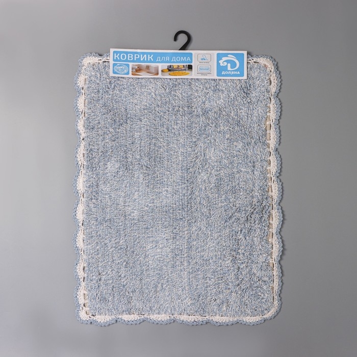 Коврик для дома Доляна &laquo;Тэя&raquo;, 50&times;80 см, цвет голубой