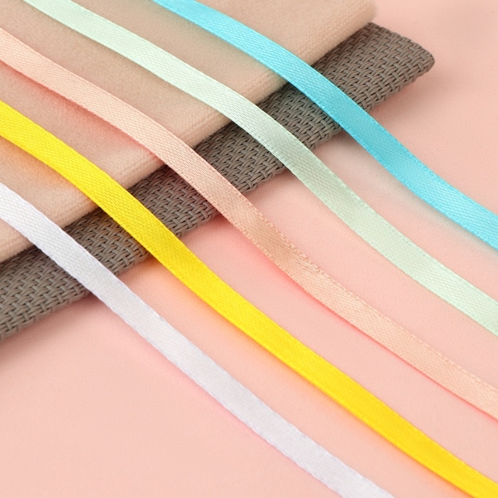 Набор атласных лент &laquo;Весенний&raquo;, 5 шт, размер 1 ленты: 6 мм &times; 23 &plusmn; 1 м