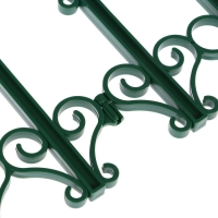 Ограждение декоративное, 25 &times; 180 см, 5 секций, пластик, зелёное, &laquo;Классика&raquo;