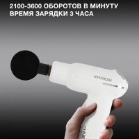 Массажер перкуссионный H-MG898, белый