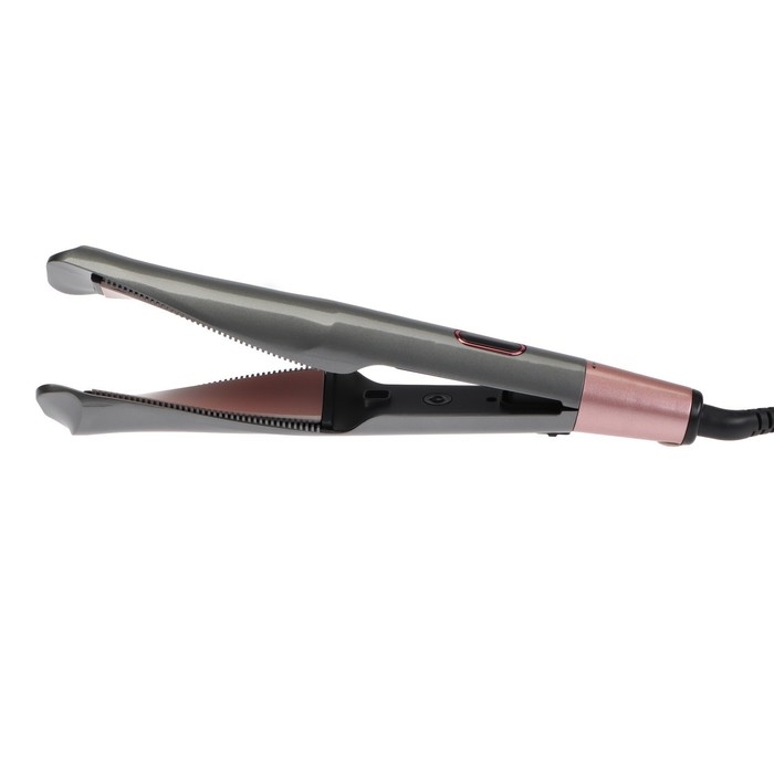 Плойка Luazon LW-21, 40 вт, керамическое покрытие, d=35mm, до 230&deg;C, серо-розовая