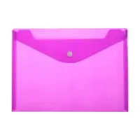 Папка-конверт на кнопке, А5, 180 мкм, рифлёная, МИКС