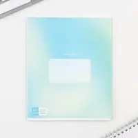 Тетрадь 12 листов в частую косую линейку, А5, на скрепке, блок №1 &laquo;Градиент&raquo; МИКС