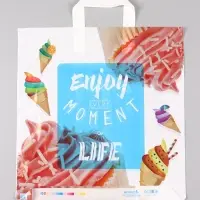 Пакет "Сладкая жизнь", полиэтиленовый с петлевой ручкой, 38 х 42 + 3 см, 37 мкм