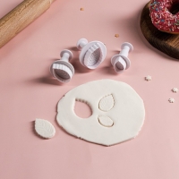 Набор плунжеров кондитерских Доляна &laquo;Лист большой&raquo;, 3 шт