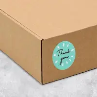 Наклейки для бизнеса и подарков Thank you, 4&times;4 см, 50 шт.