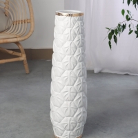 Ваза керамика напольная "Хадвин" 60х13 см, белый
