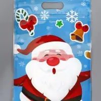 Пакет подарочный, с zip-lock застежкой, "Друзья дедушки Мороза", 15х22см МИКС