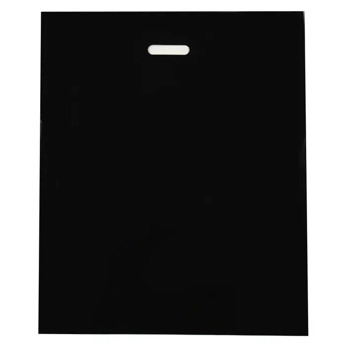 Пакет полиэтиленовый с вырубной ручкой, чёрный, 50&times;60 см, 70 мкм
