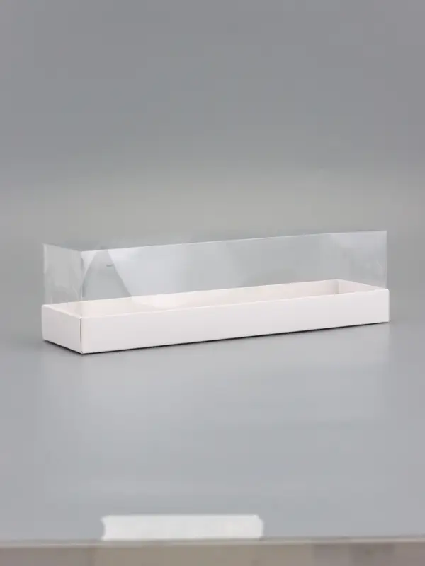 Коробка с прозрачной крышкой "под рулет" 30 х 8 х 8 см