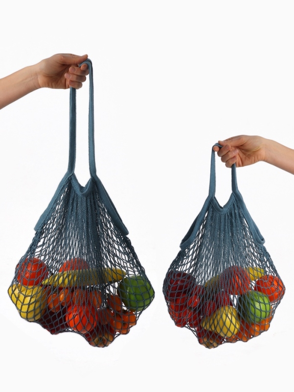 Набор авосек: 41 х 27 см и 37 х 20 см, клетка 1.5 см, бирюзовые