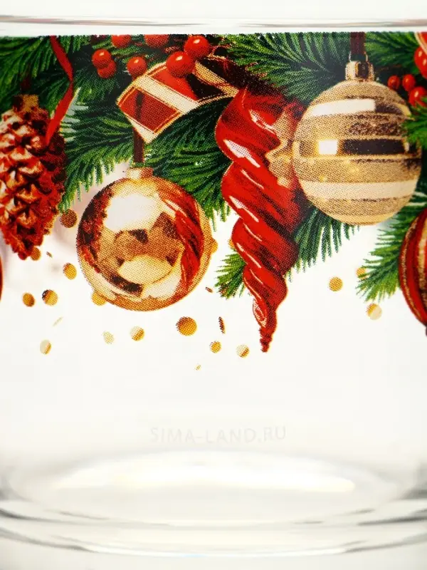 Стаканы &laquo;Новогодний&raquo;, 310 мл, подарочный набор 4 шт.