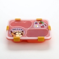 Ланч - бокс с 4 секциями &laquo;Еда!&raquo;, 23 х 17 х 5,5 см, розовый