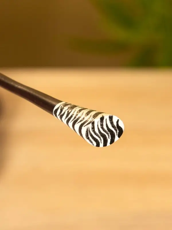 Заколка для волос &laquo;Полосы&raquo;, 17 см, дерево албезия