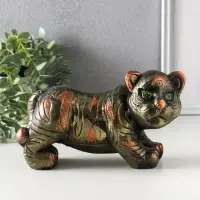 Копилка "Тигр" 14х12,5х24 см, золотой