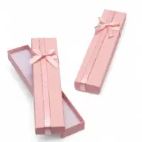 Набор короборчек подарочных 6 шт.  под браслет/цепочку/часы, 21*4*2, цвет розовый с перламутровым бл