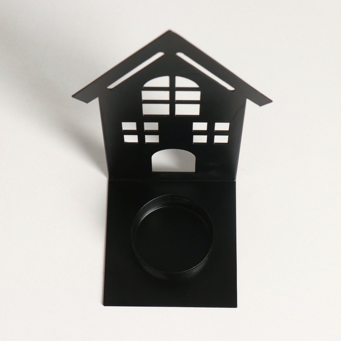 Подсвечник металл на 1 свечу "Домик" d=4 см 7х9х14,5 см