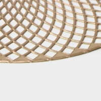 Набор салфеток сервировочных на стол Доляна &laquo;Вира&raquo;, 4 шт, d=38 см, цвет золотой