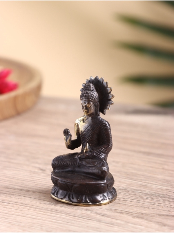 Сувенир бронза "Будда" 4х4х8 см