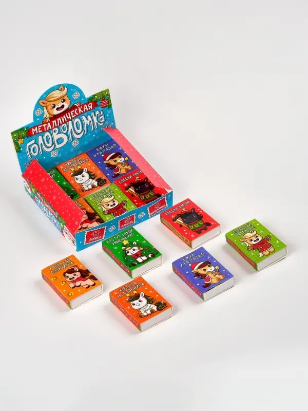 Puzzle Головоломка металлическая, лошадки стикеры,  МИКС