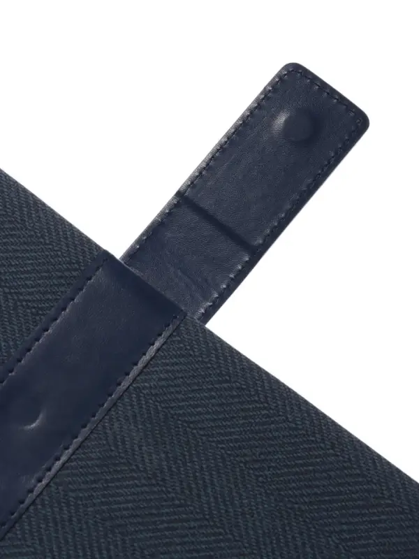 Ежедневник недатированный формат А5, с хлястиком, 128л, линия, пвх, Синий