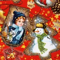 Подарочная новогодняя коробка &laquo;Праздничный медальончик&raquo; в красном, 16.8&times;7&times;25 см