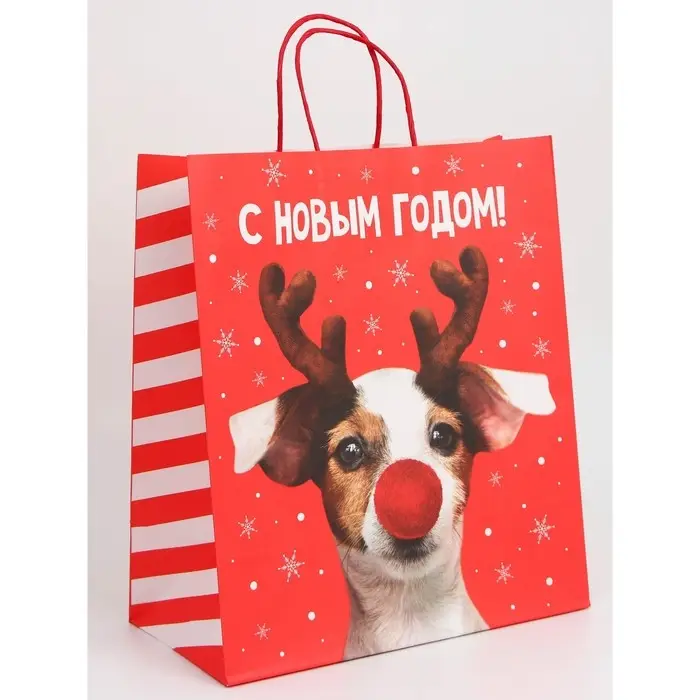 Набор новогодних крафтовых пакетов &laquo;С Новым годом тебя!&raquo;