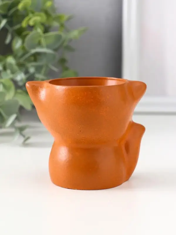 Подставка для мелочей "Лиса" 7х9х7 см, красная глина