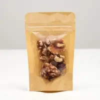 Пакет Zip - lock Крафт с прозрачной стенкой 9&times;12 + 2 см